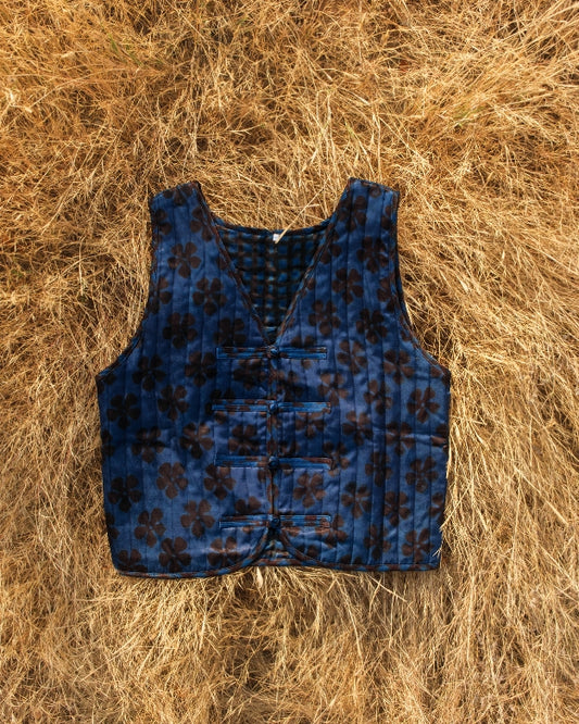 Navy Sadabahar Reversible Vest