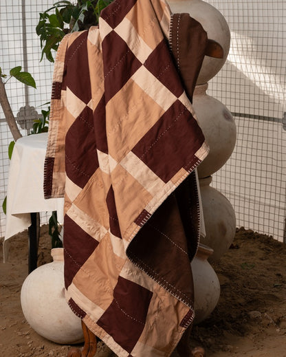Shades of Thar Patchwork Throw
