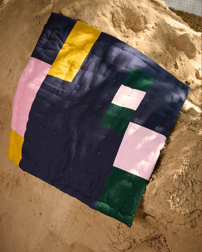 Color Block Patchwork Meditation Mat