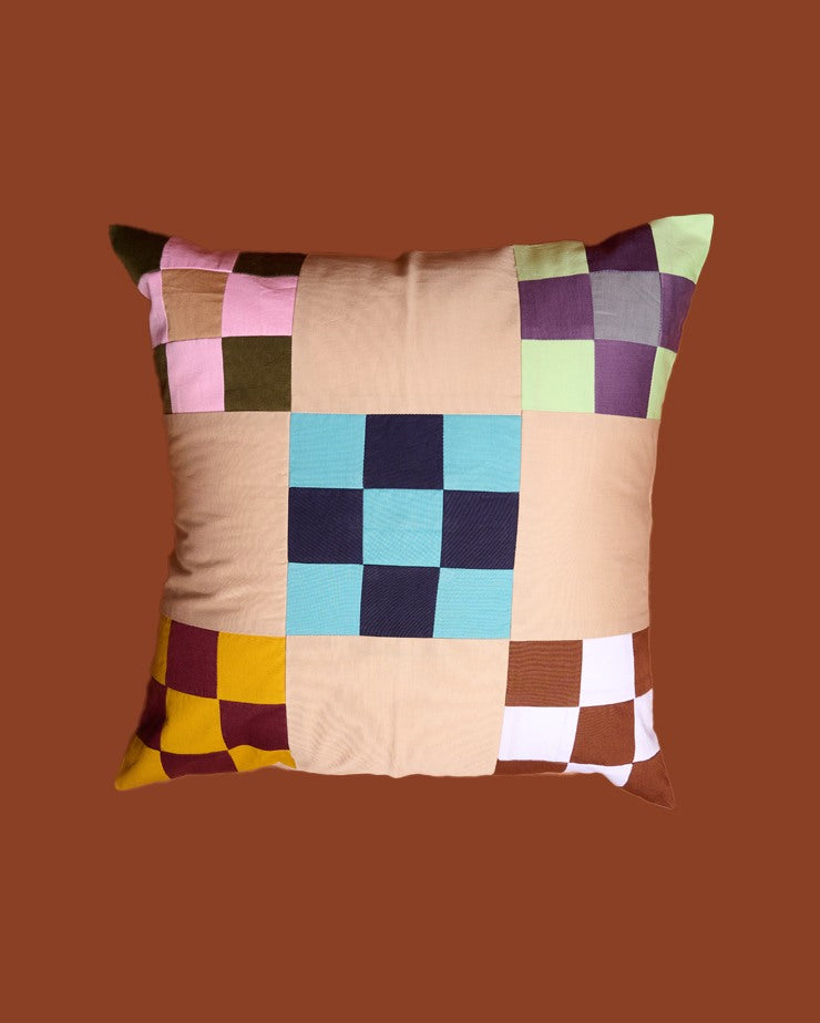 Grid Patchwork Cushion Covers