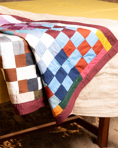 Merlot Raali Zero Waste Patchwork Throw