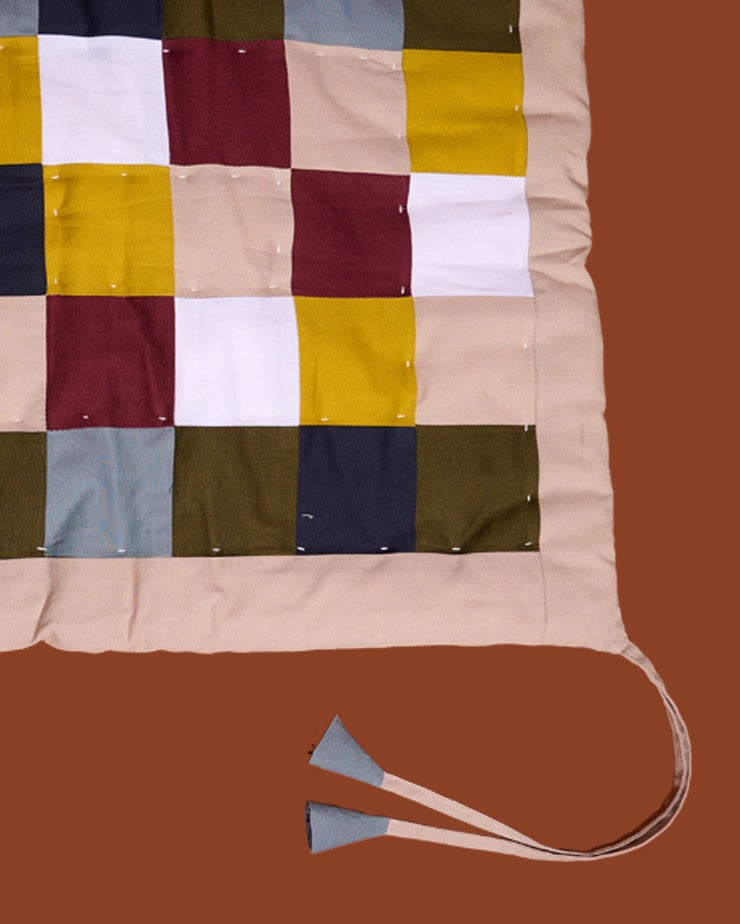 Rang Chaukor Patchwork Chair Cushions (Set of 2)
