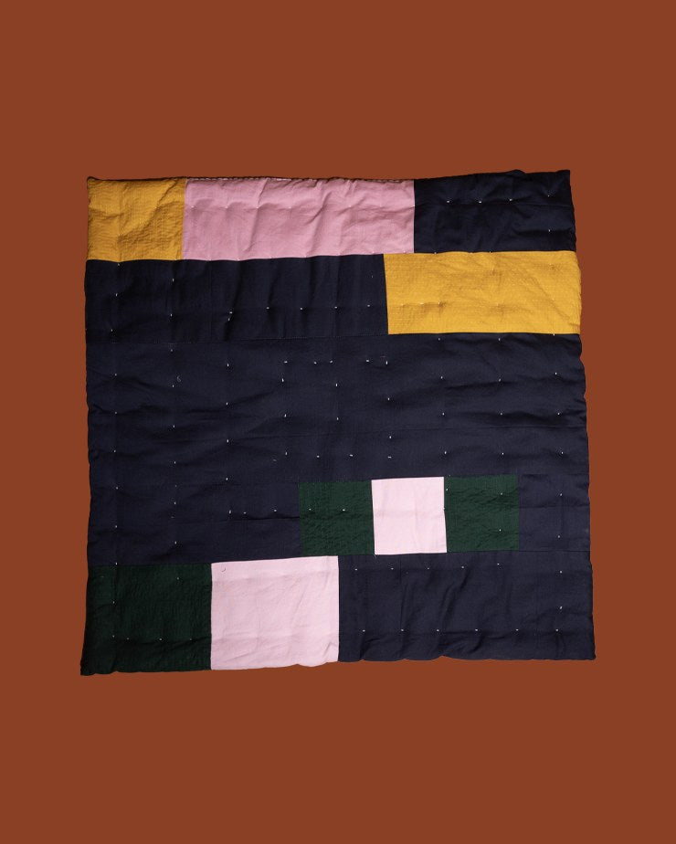 Color Block Patchwork Meditation Mat