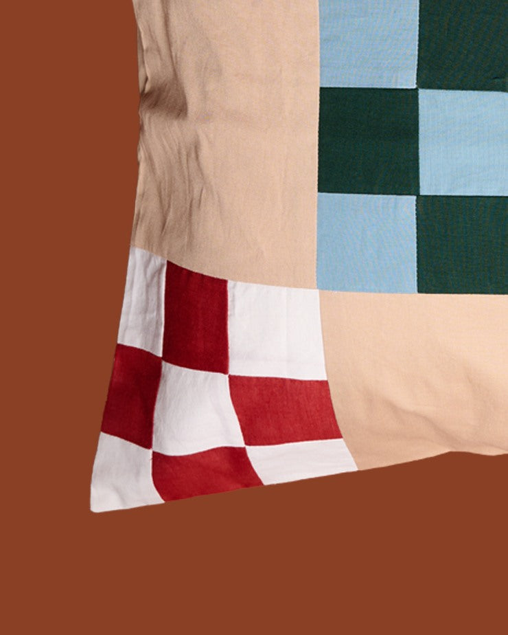 Grid Patchwork Cushion Covers