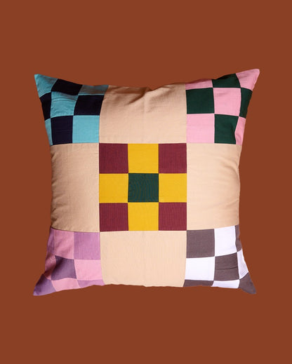 Grid Patchwork Cushion Covers