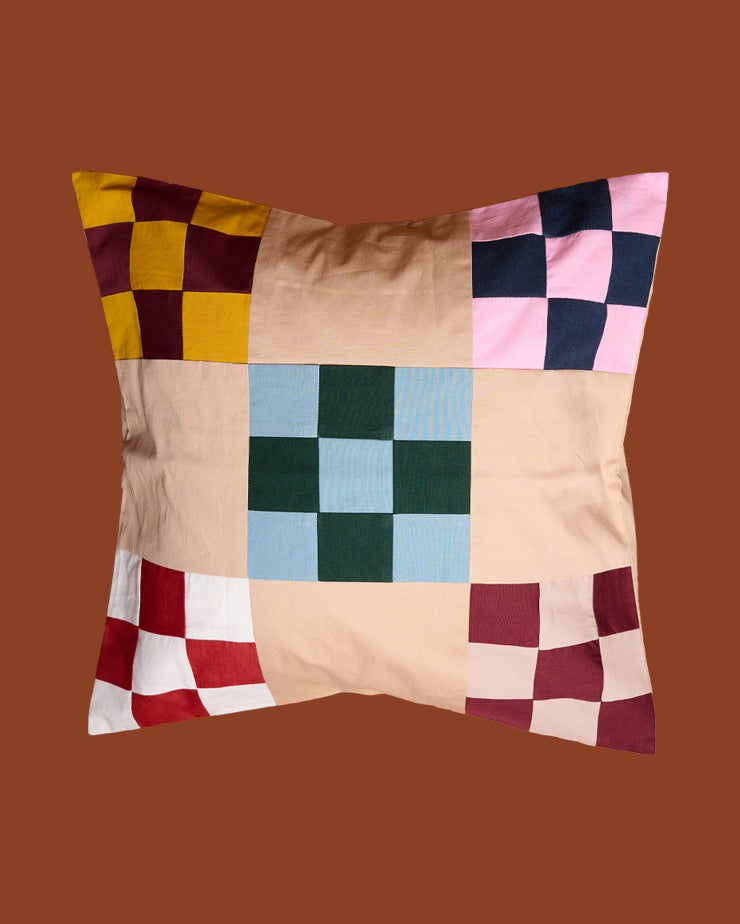 Grid Patchwork Cushion Covers
