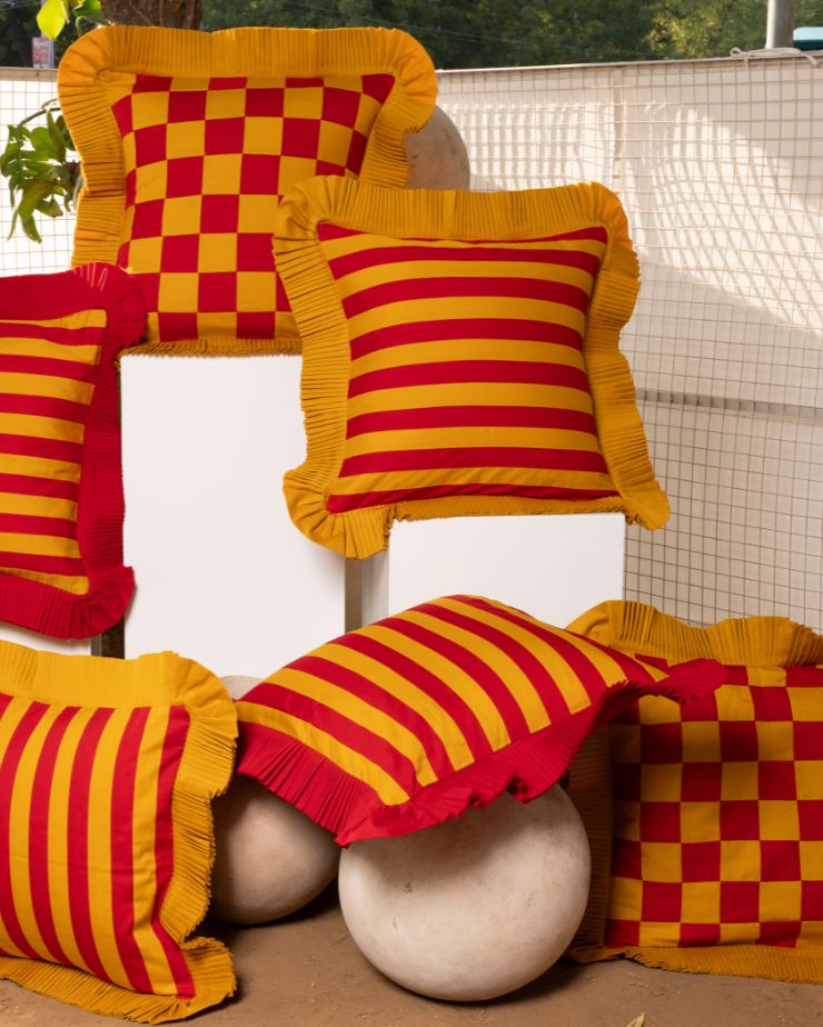 Ketchup Grid Cushions